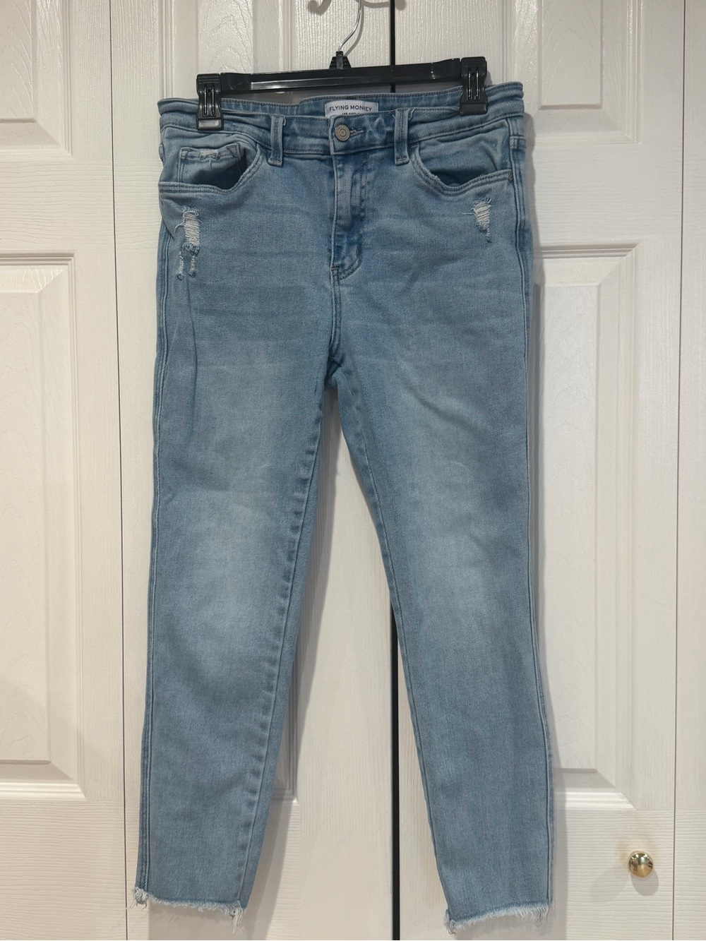 Flying Monkey Light Blue Ankle Crop Jeans